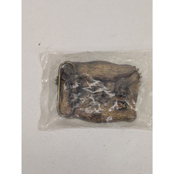 Vintage NRA Golden Eagle Belt Buckle Brass USA Patriotic Eagle Emblem 981198 New - Picture 5 of 12